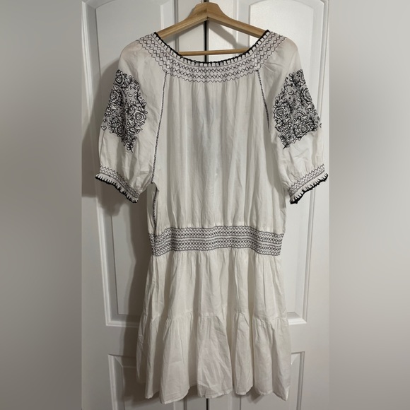 Ralph Lauren Black Label Embroidered Cotton  voile smocked dress NWT Size 14 - Picture 5 of 7